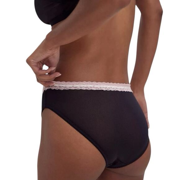 NWT Free People Intimately FP So Sweet Bikini Panty Medium Black Lace Coquette - Picture 3 of 7